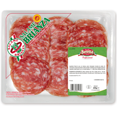 8007660851708 Saucisson Brianza AOP tranché 250g BERETTA