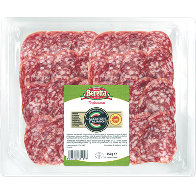 8007660851807_Saucisson Cacciatore AOP 250g tranché BERETTA