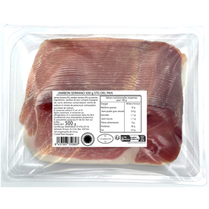 8437007350807 jambon Serrano STG 500G 35 tranches environ DEL PAIS